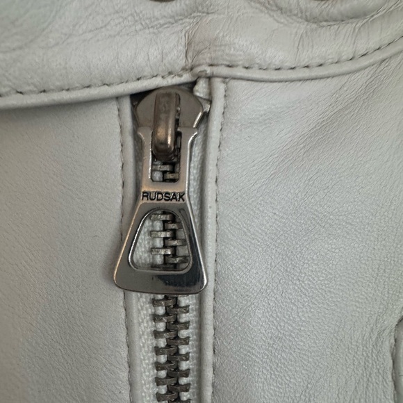 Rudsak “Lajour White Diamond Leather Moto Jacket NWOT - Picture 9 of 17